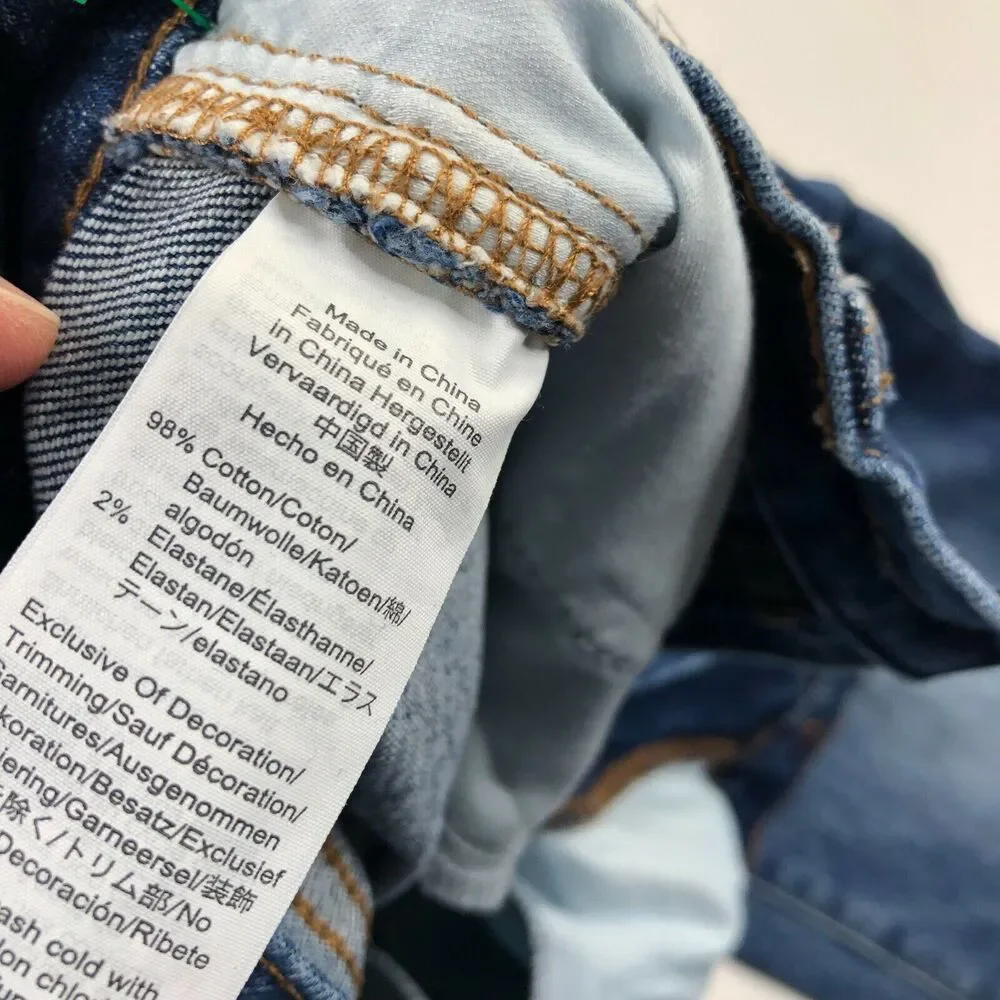 Madewell High Rise The Perfect Vintage Crop Jeans 23 (Actual 24W 20.5L) Raw Hem